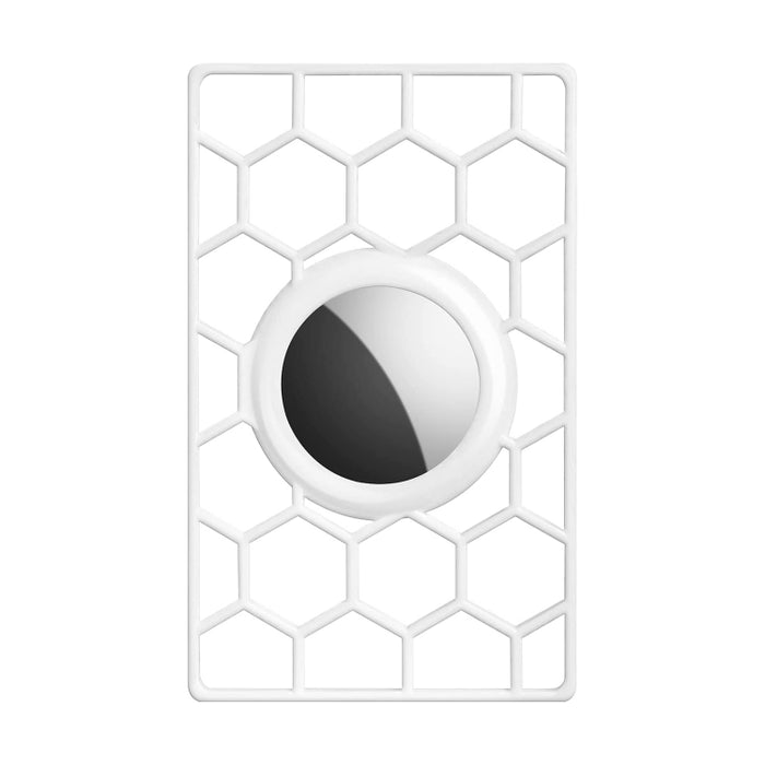 Para la cubierta protectora de panal con forma de tarjeta Airtag Location Tracker, Honeycomb White, Honeycomb Black