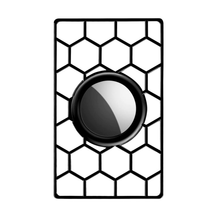 Para la cubierta protectora de panal con forma de tarjeta Airtag Location Tracker, Honeycomb White, Honeycomb Black