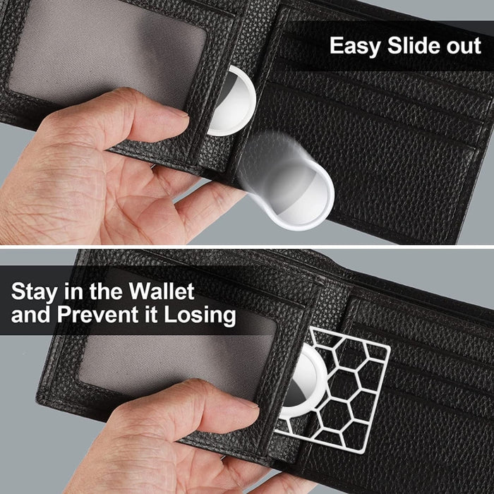 Para la cubierta protectora de panal con forma de tarjeta Airtag Location Tracker, Honeycomb White, Honeycomb Black