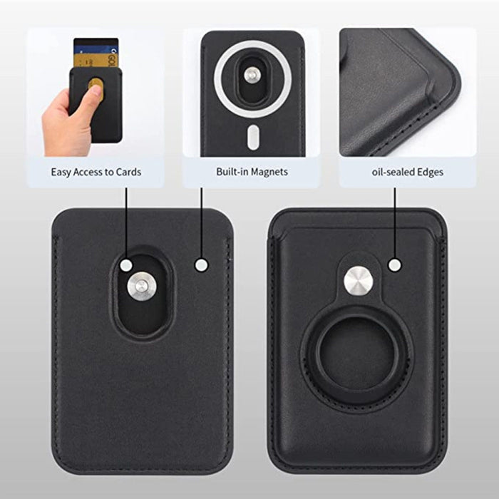 Para Airtag posicionador fibra tarjeta Clip antirrobo tarjeta rastreador cubierta de protección, Magnetic, Paste