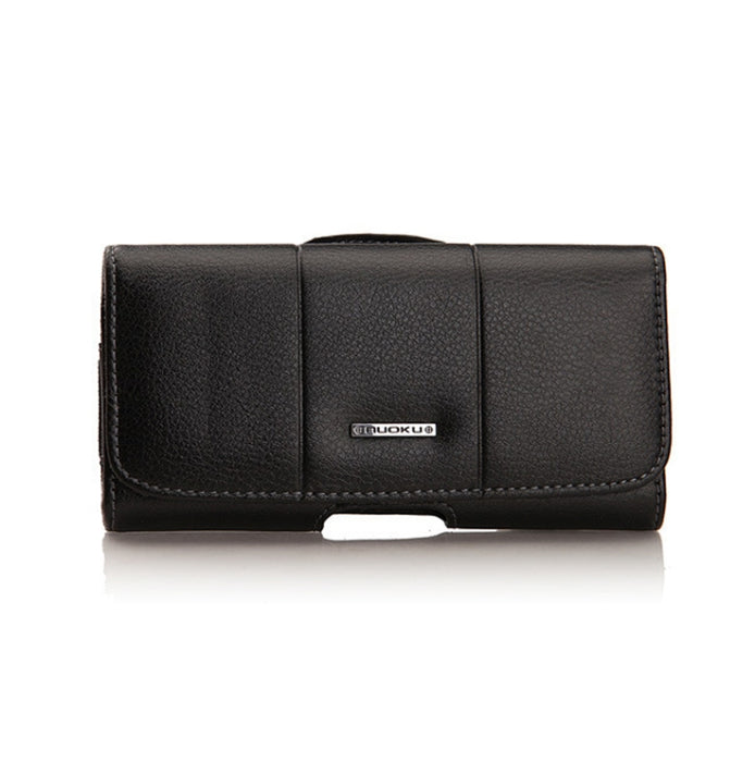 Estuche de cinturón de cuero con solapas magnéticas Nuoku para teléfonos inteligentes, 15.5 x 7.5 x 2.5cm   5.8 Inch, 17.3 x 8 x 2.5cm  6.7 Inch