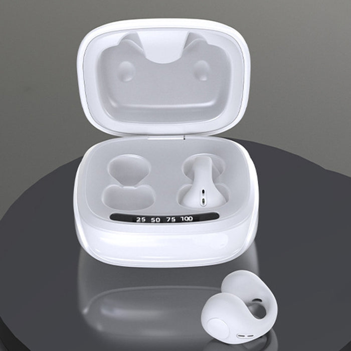 Auriculares inalámbricos Bluetooth con cancelación de ruido y clip de conducción ósea JX80 sin latencia