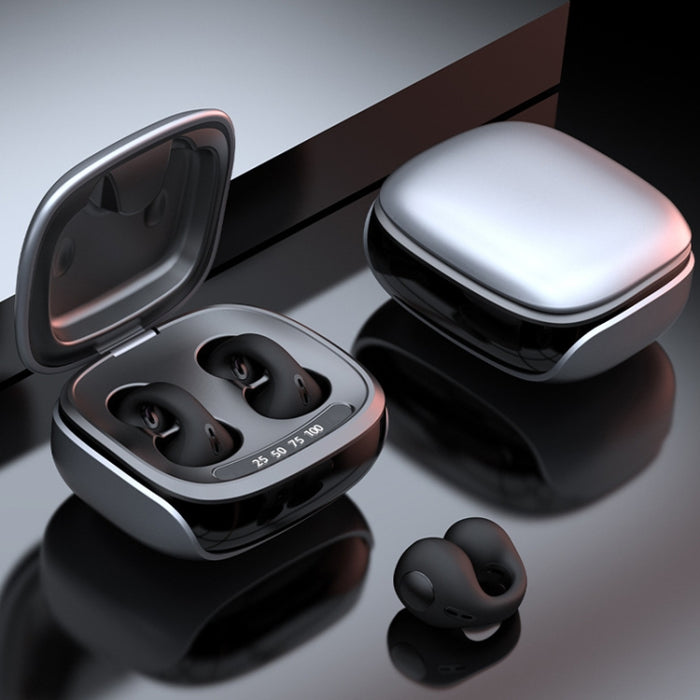 Auriculares inalámbricos Bluetooth con cancelación de ruido y clip de conducción ósea JX80 sin latencia