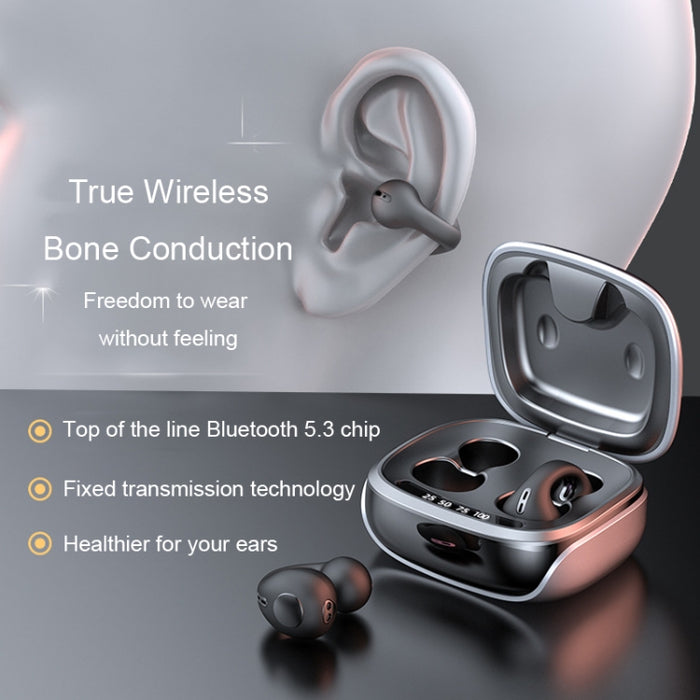 Auriculares inalámbricos Bluetooth con cancelación de ruido y clip de conducción ósea JX80 sin latencia