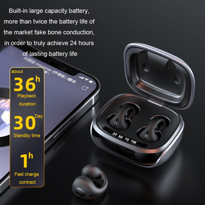 Auriculares inalámbricos Bluetooth con cancelación de ruido y clip de conducción ósea JX80 sin latencia