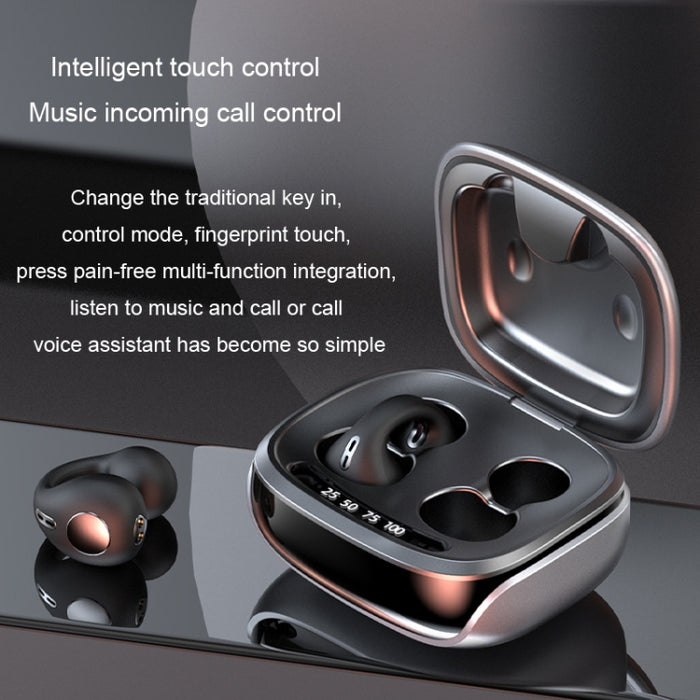 Auriculares inalámbricos Bluetooth con cancelación de ruido y clip de conducción ósea JX80 sin latencia