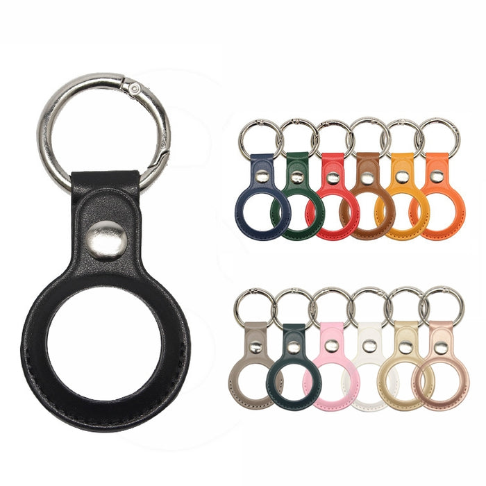 Para Airtag Tracker Locator Funda protectora de piel sintética