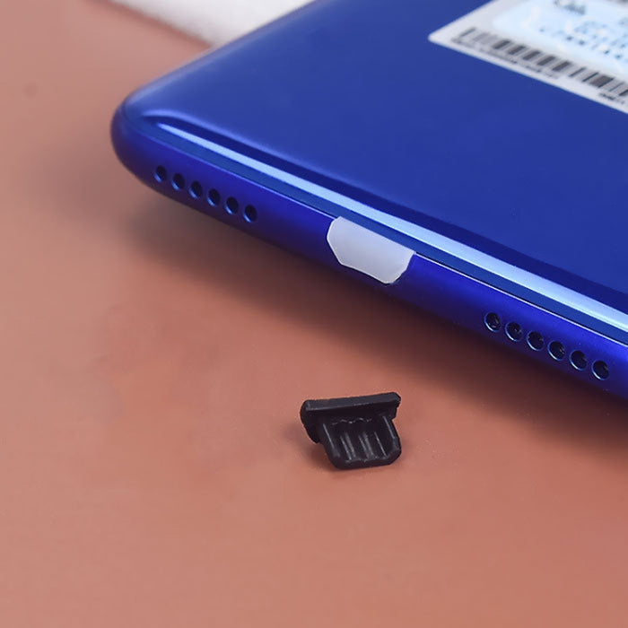 Enchufe universal micro del puerto de carga del silicón del poder del enchufe del polvo del teléfono celular del USB, Micro USB (Black), Micro USB (Transparent)