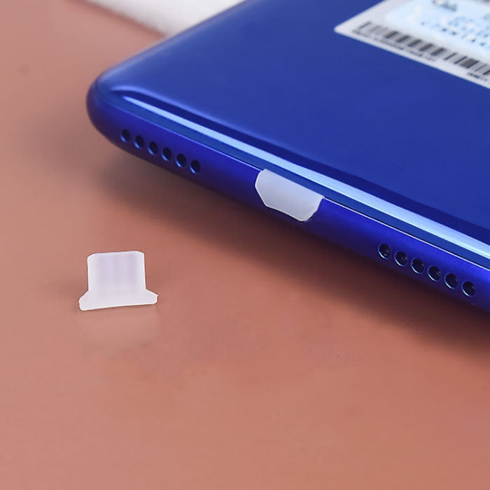 Enchufe universal micro del puerto de carga del silicón del poder del enchufe del polvo del teléfono celular del USB, Micro USB (Black), Micro USB (Transparent)