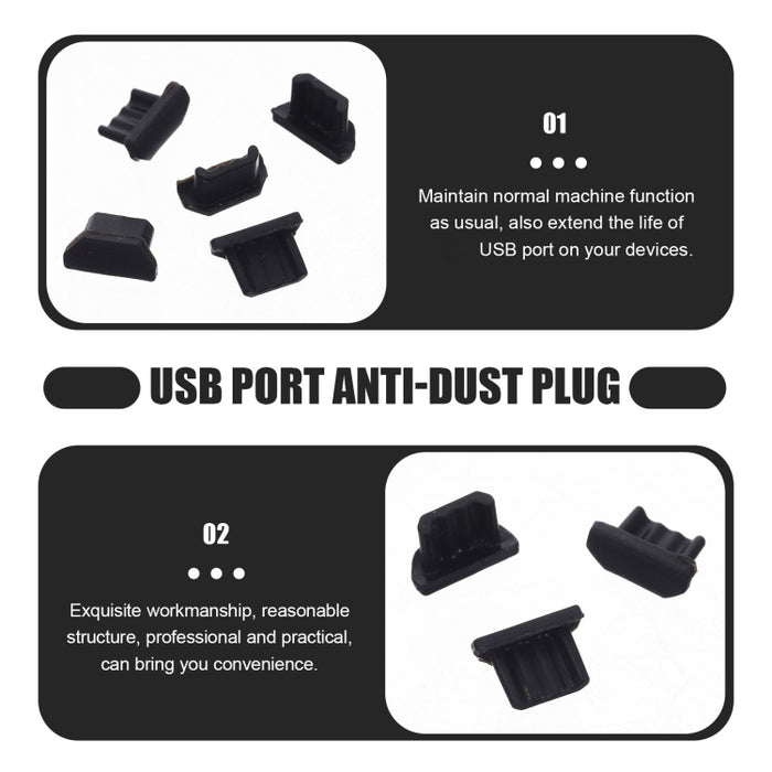 Enchufe universal micro del puerto de carga del silicón del poder del enchufe del polvo del teléfono celular del USB, Micro USB (Black), Micro USB (Transparent)