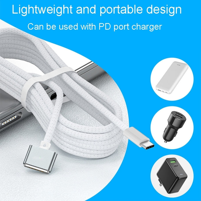 Para Macbook Air/Pro Series Type-C a Magsafe 3 Cable magnético trenzado, 2m