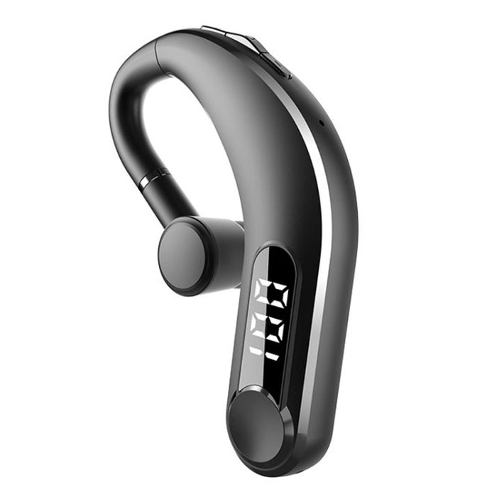 Auriculares Bluetooth con reducción de ruido inteligente deportivos impermeables montados en la oreja con pantalla de batería LED, YW-CSDM22 Black