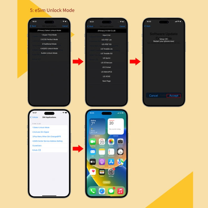 Tarjeta de desbloqueo R-SIM18 CLUB integra TMSI / eSIM / ICCID / IPCC para el sistema iOS16, R-SIM18 CLUB