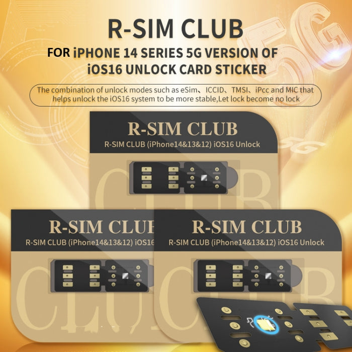 Tarjeta de desbloqueo R-SIM18 CLUB integra TMSI / eSIM / ICCID / IPCC para el sistema iOS16, R-SIM18 CLUB