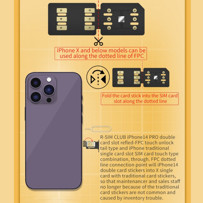 Tarjeta de desbloqueo R-SIM18 CLUB integra TMSI / eSIM / ICCID / IPCC para el sistema iOS16, R-SIM18 CLUB