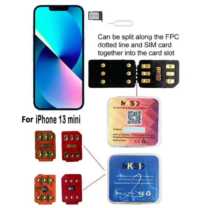Tarjeta SIM de desbloqueo MKSD Ultra 5G para iphone X 11 12 13 14, MKSD
