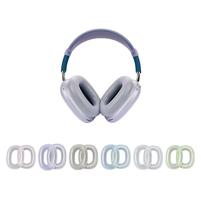 Para auriculares AirPods Max, pieza de repuesto para tapa de oreja, Ear Cap Cover (Transparent Black), Ear Cap Cover (Transparent), Ear Cap Cover (Transparent Purple)