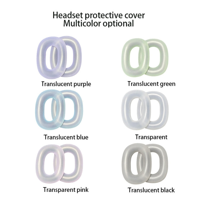 Para auriculares AirPods Max, pieza de repuesto para tapa de oreja, Ear Cap Cover (Transparent Black), Ear Cap Cover (Transparent), Ear Cap Cover (Transparent Purple)
