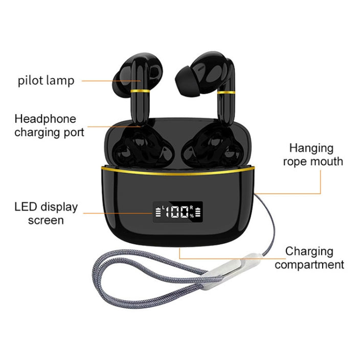 Auriculares Bluetooth J2 con compartimento de carga digital Carga inalámbrica en la oreja
