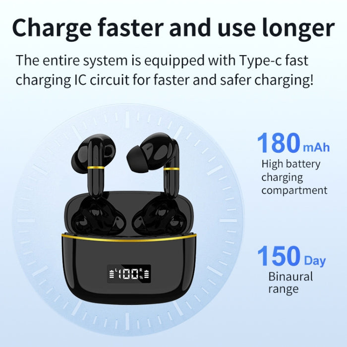 Auriculares Bluetooth J2 con compartimento de carga digital Carga inalámbrica en la oreja