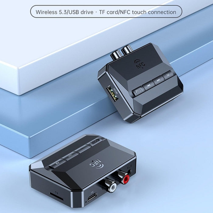 Receptor Bluetooth 5.3 Función NFC Amplificador estéreo a adaptador inalámbrico, T59