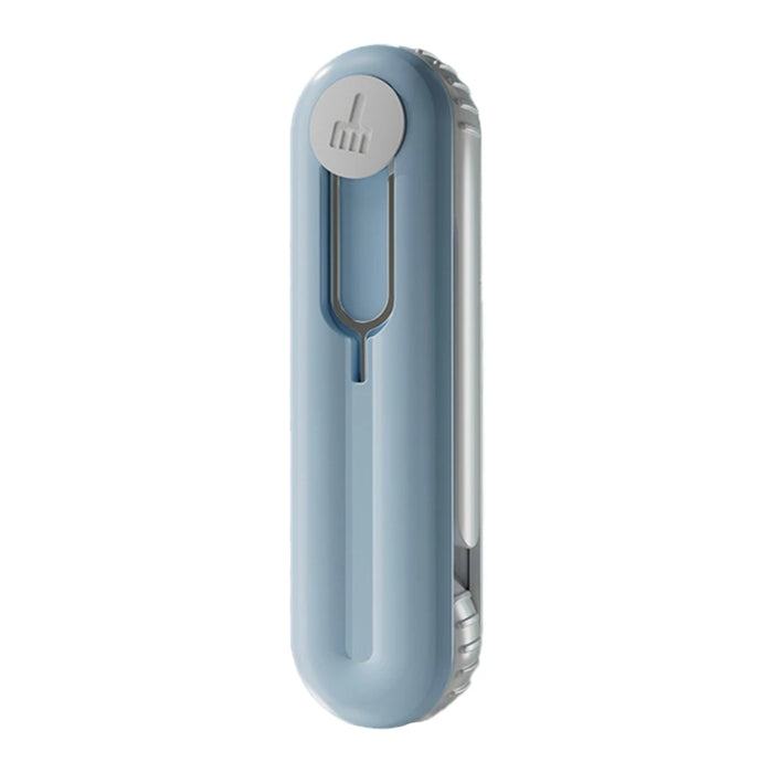 Artefacto de limpieza de auriculares Bluetooth, herramienta de eliminación de polvo para teléfono, cepillo de limpieza multifunción, Sky Blue, Grey