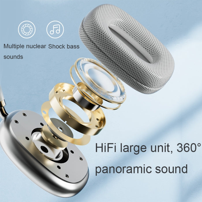 P9 Pro Max HiFi Efecto de sonido Reducción de ruido Auriculares inalámbricos Bluetooth, P9 Pro Max (White), P9 Pro Max (Black), P9 Pro Max (Blue)