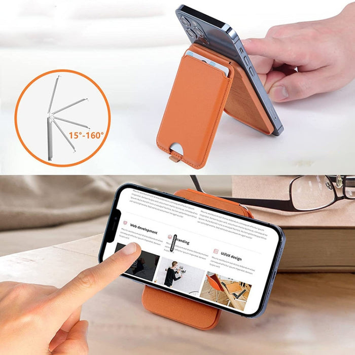 Para iPhone 15/14/13 Tarjetero magnético con soporte ajustable
