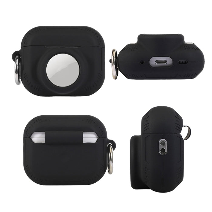 Para AirPods Pro 2 / Airtag 2 en 1 Funda protectora anticaída de silicona todo incluido