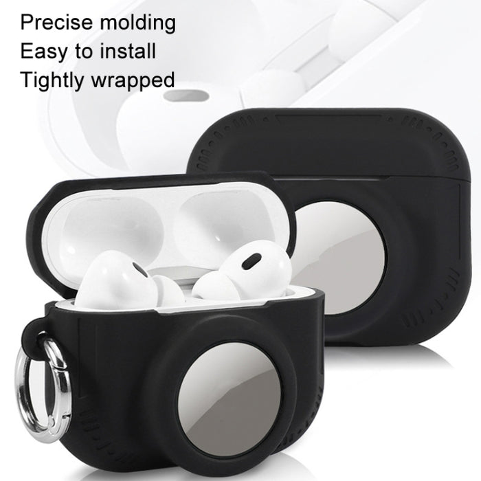 Para AirPods Pro 2 / Airtag 2 en 1 Funda protectora anticaída de silicona todo incluido