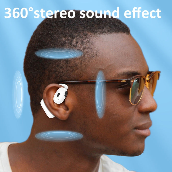 Auriculares inalámbricos del sonido estéreo de los auriculares de botón del oído de la ejecución de Bluetooth V5.4, V21 Black, V21 White
