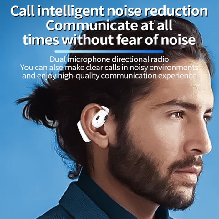 Auriculares inalámbricos del sonido estéreo de los auriculares de botón del oído de la ejecución de Bluetooth V5.4, V21 Black, V21 White
