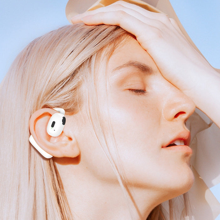 Auriculares inalámbricos del sonido estéreo de los auriculares de botón del oído de la ejecución de Bluetooth V5.4, V21 Black, V21 White