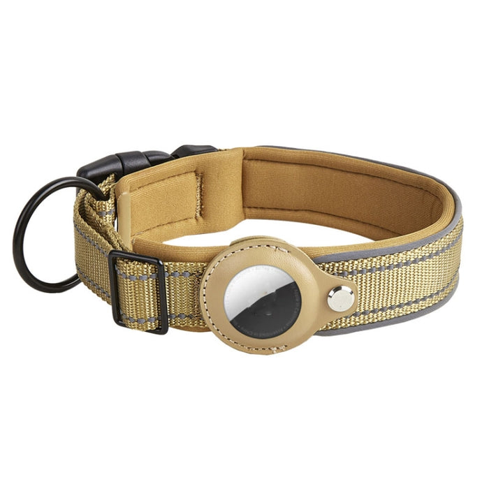 Para AirTag Tracker Collar de perro Forro de neopreno Collar reflectante para mascotas, S, M, L, XL
