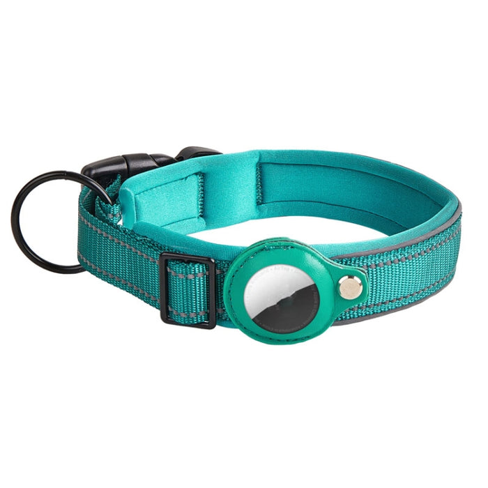 Para AirTag Tracker Collar de perro Forro de neopreno Collar reflectante para mascotas, S, M, L, XL