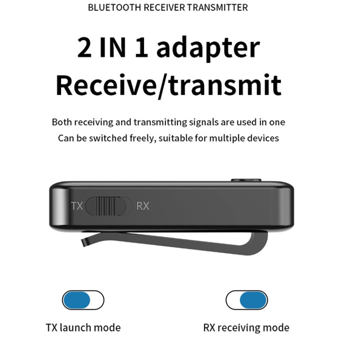 2 en 1 AUX Bluetooth 5.3 Receptor Transmisor Adaptador de audio USB, C28