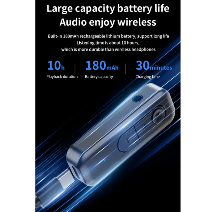 2 en 1 AUX Bluetooth 5.3 Receptor Transmisor Adaptador de audio USB, C28