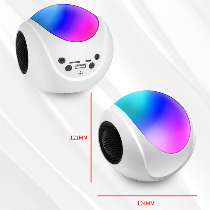 SY-688 TWS RGB Luz colorida Mini tarjeta Altavoz Bluetooth, SY-688 White