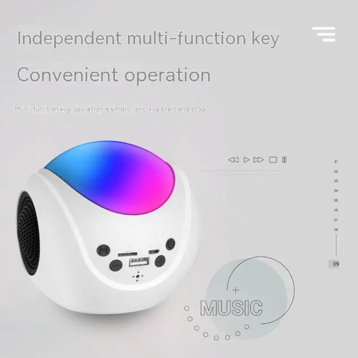 SY-688 TWS RGB Luz colorida Mini tarjeta Altavoz Bluetooth, SY-688 White