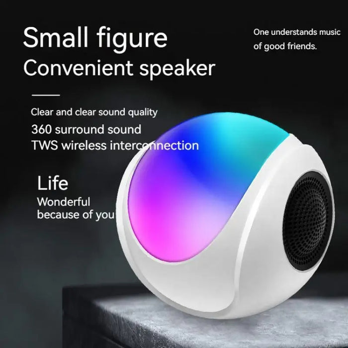 SY-688 TWS RGB Luz colorida Mini tarjeta Altavoz Bluetooth, SY-688 White