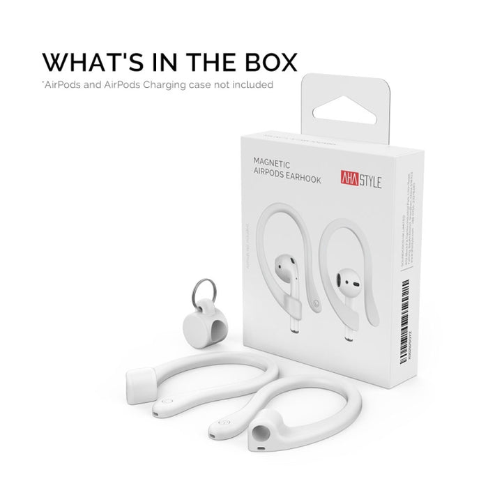 AhaStyle PT78, 1 par de auriculares inalámbricos, ganchos magnéticos de silicona para almacenamiento antipérdida para Apple AirPods 1 / 2 / 3 / Pro / Pro 2