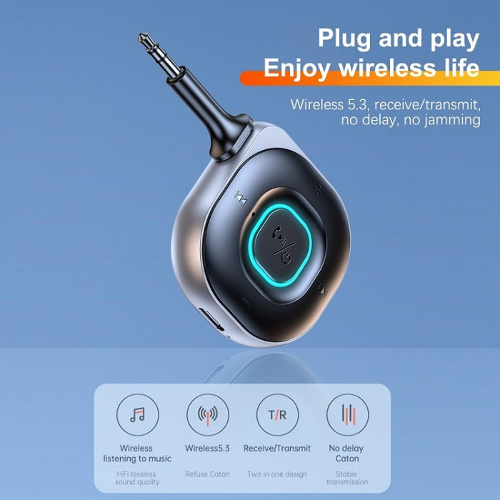 Transmisor receptor de audio AUX Bluetooth 5.3 para coche, C79
