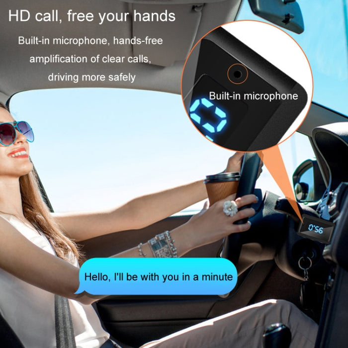 Receptor y transmisor de audio Bluetooth 5.3 T60 para radio de coche, receptor USB FM y Bluetooth, T60 2 in 1