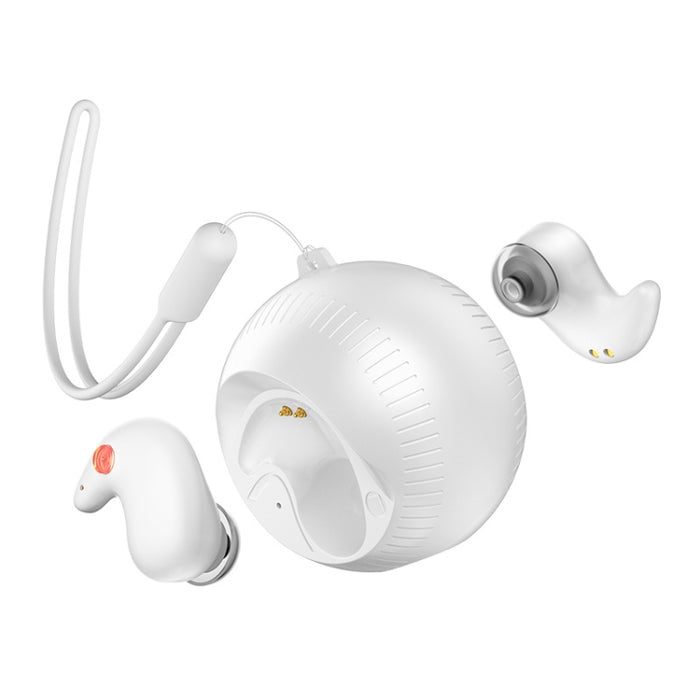 Auriculares intrauditivos Bluetooth estéreo con bola de coco pequeña y compartimento de carga