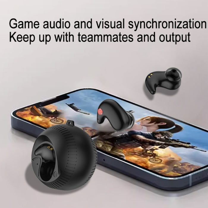 Auriculares intrauditivos Bluetooth estéreo con bola de coco pequeña y compartimento de carga