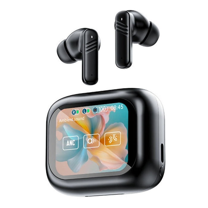 Auriculares inalámbricos Bluetooth con reducción de ruido dual ANC+ENC y pantalla táctil a todo color LX-10
