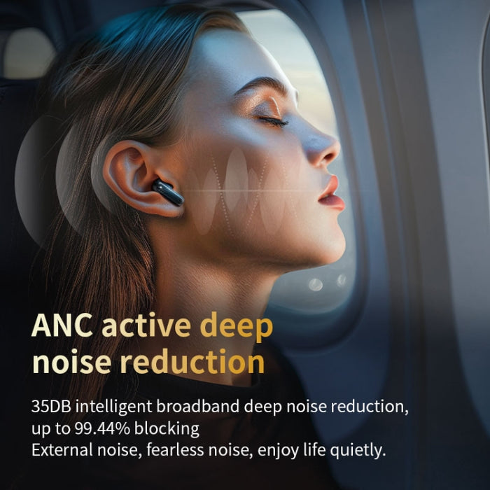 Auriculares inalámbricos Bluetooth con reducción de ruido dual ANC+ENC y pantalla táctil a todo color LX-10