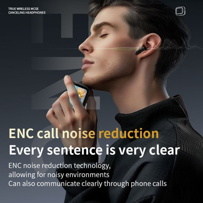 Auriculares inalámbricos Bluetooth con reducción de ruido dual ANC+ENC y pantalla táctil a todo color LX-10