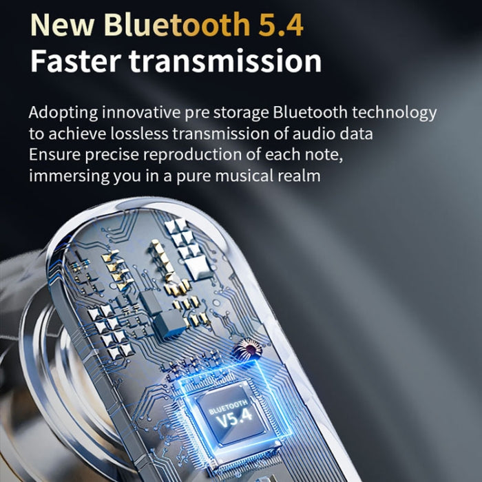 Auriculares inalámbricos Bluetooth con reducción de ruido dual ANC+ENC y pantalla táctil a todo color LX-10