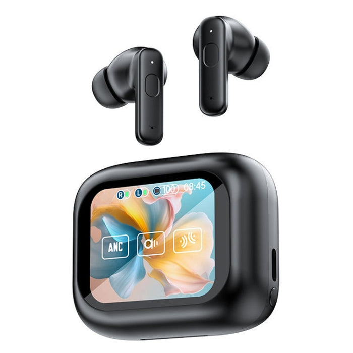 Auriculares Bluetooth inalámbricos con reducción de ruido ANC + ENC con pantalla táctil a todo color LY30